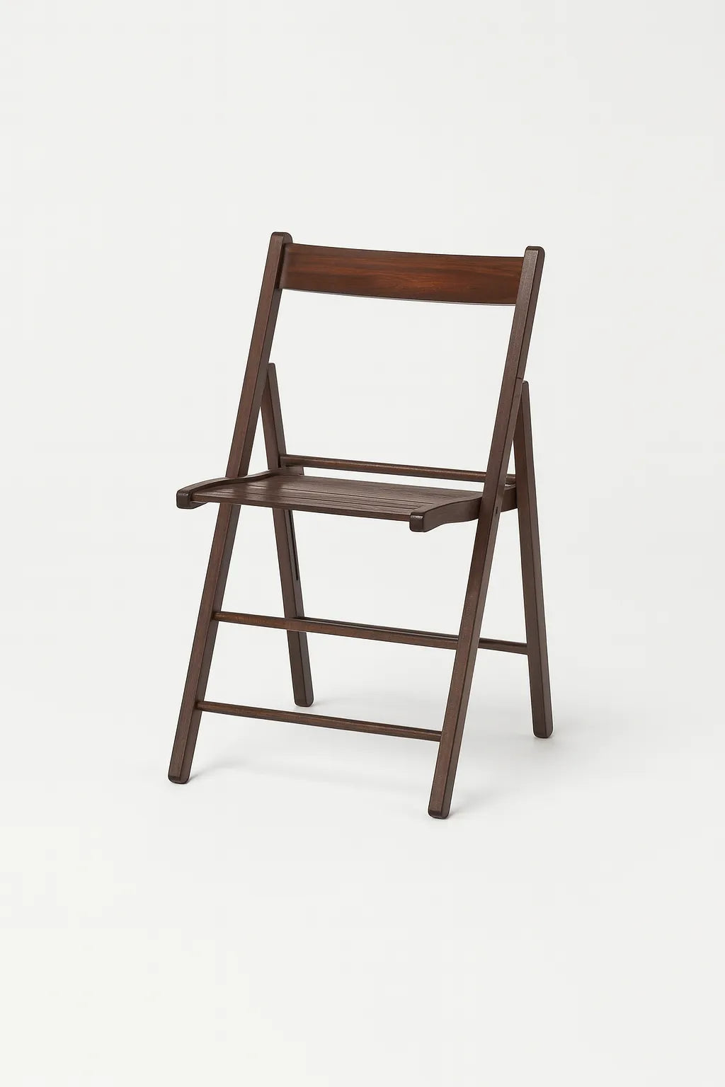 Sedia pieghevole Apri e Chiudi in legno di faggio con seduta a doghe, richiudibile e salvaspazio