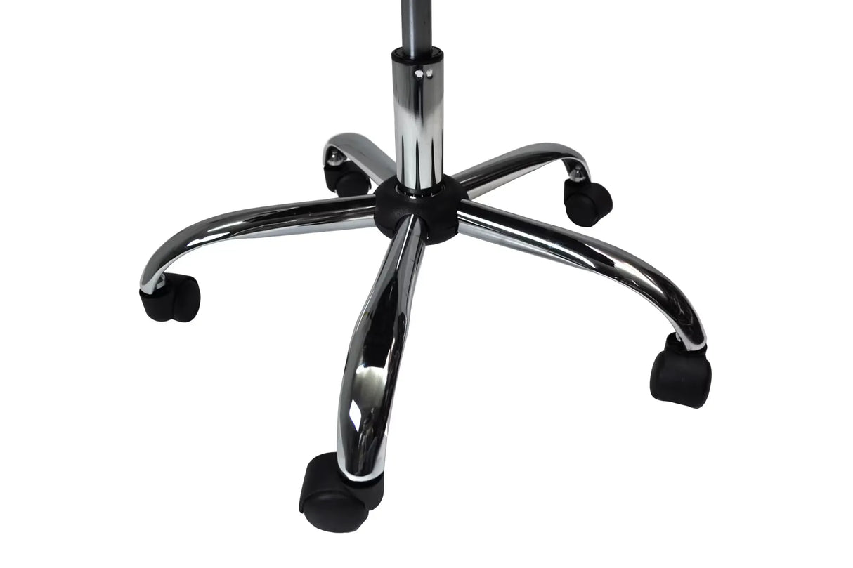 Sedia da ufficio presidenziale in ecopelle nera con braccioli cromati e schienale alto