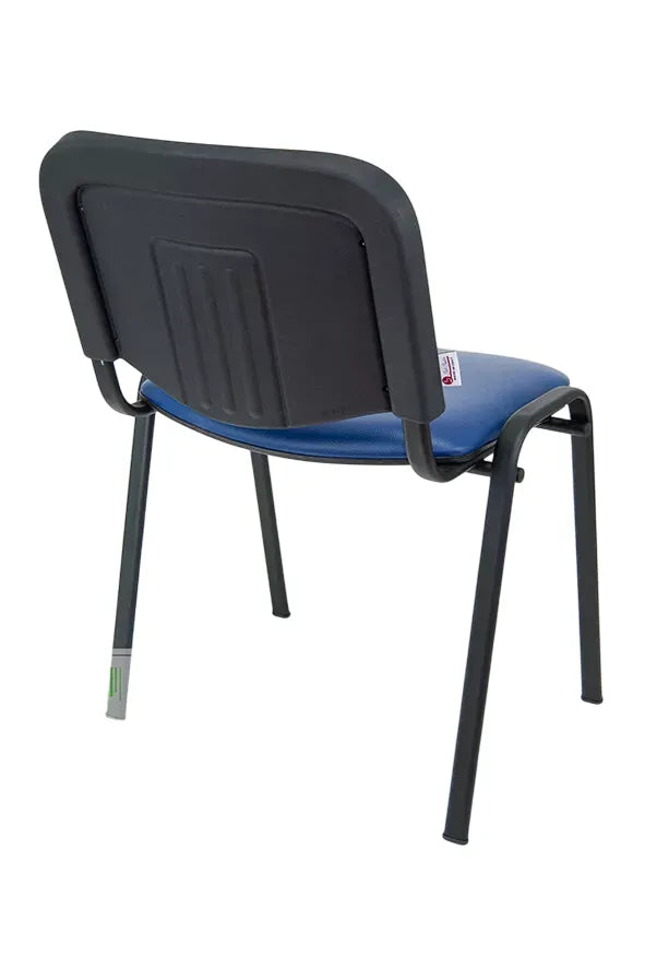 Sedia Venere in ecopelle imbottita con gambe in metallo, perfetta per ufficio e casa