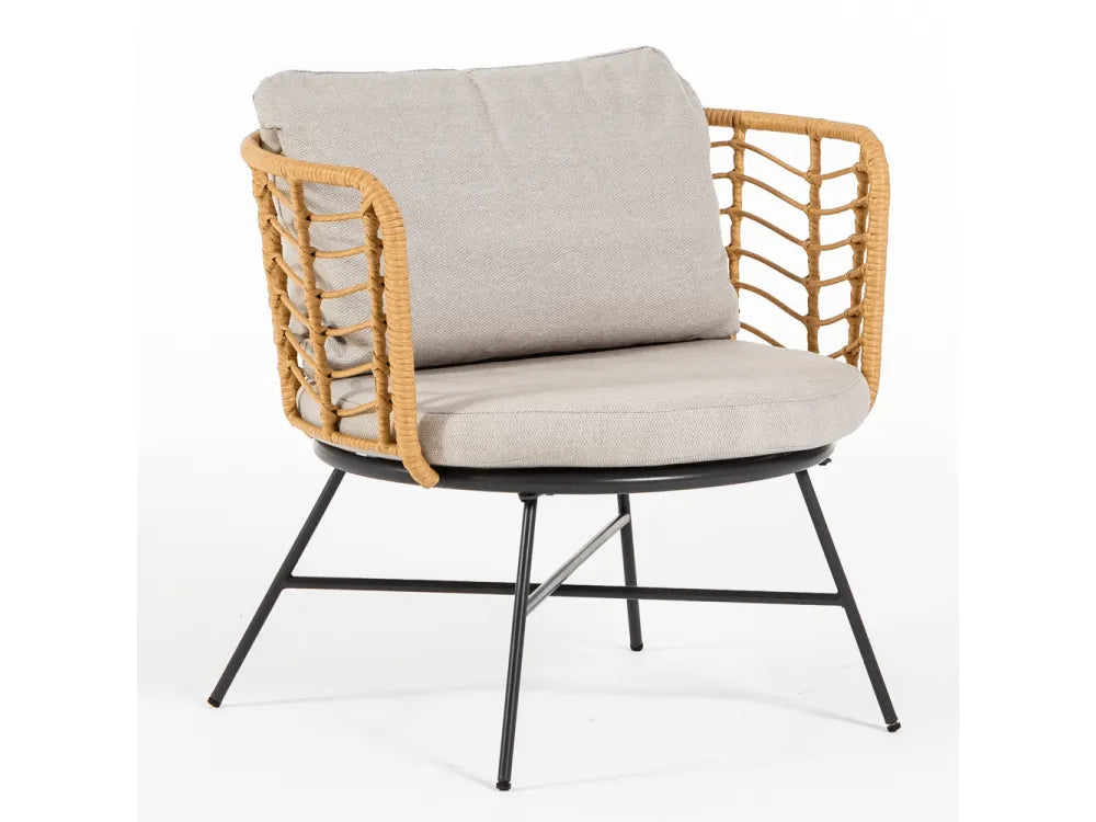 Set salotto da giardino TIVOLI boho chic con divano, poltrone e tavolini