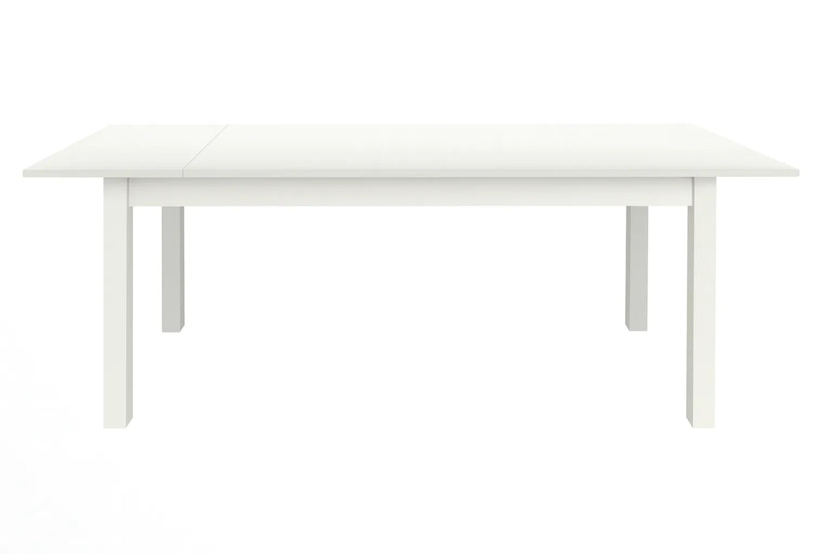 Tavolo allungabile in legno bianco con allunga laterale da 160 a 200 cm