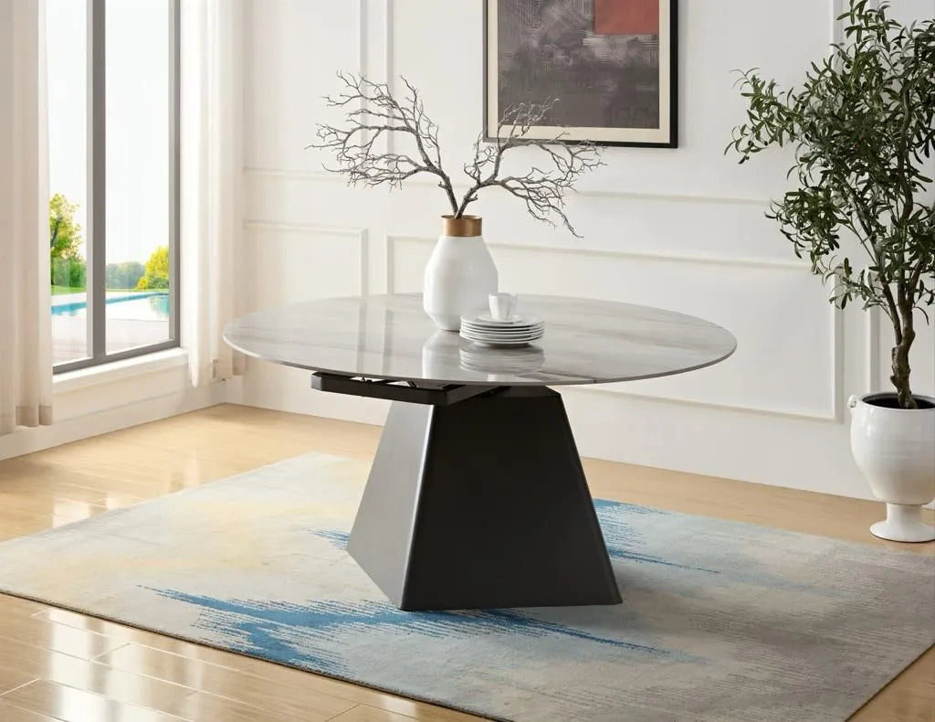 Tavolo Zeus Allungabile in Marmo e Metallo – Eleganza Moderna per la Sala da Pranzo
