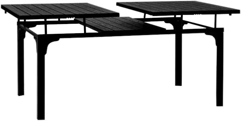 Tavolo Oregon Allungabile 180-240 cm da Giardino – Struttura in Metallo e Piano Effetto Legno