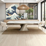 Tavolo Allungabile Vega in Ceramica Onice e Platino 200/300 cm – 8/12 posti
