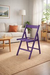 Sedia Pieghevole - Set da 4 - Apri e Chiudi in Legno di Faggio – Salvaspazio e Robusta