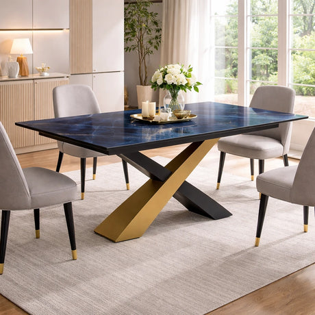 Tavolo Ixcence Abitare Allungabile 160-250 cm in Vetroceramica Sahara Noir e Struttura in Metallo