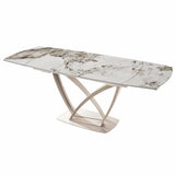Tavolo Allungabile Angel in Ceramica Effetto Marmo – Da 160 a 240 cm