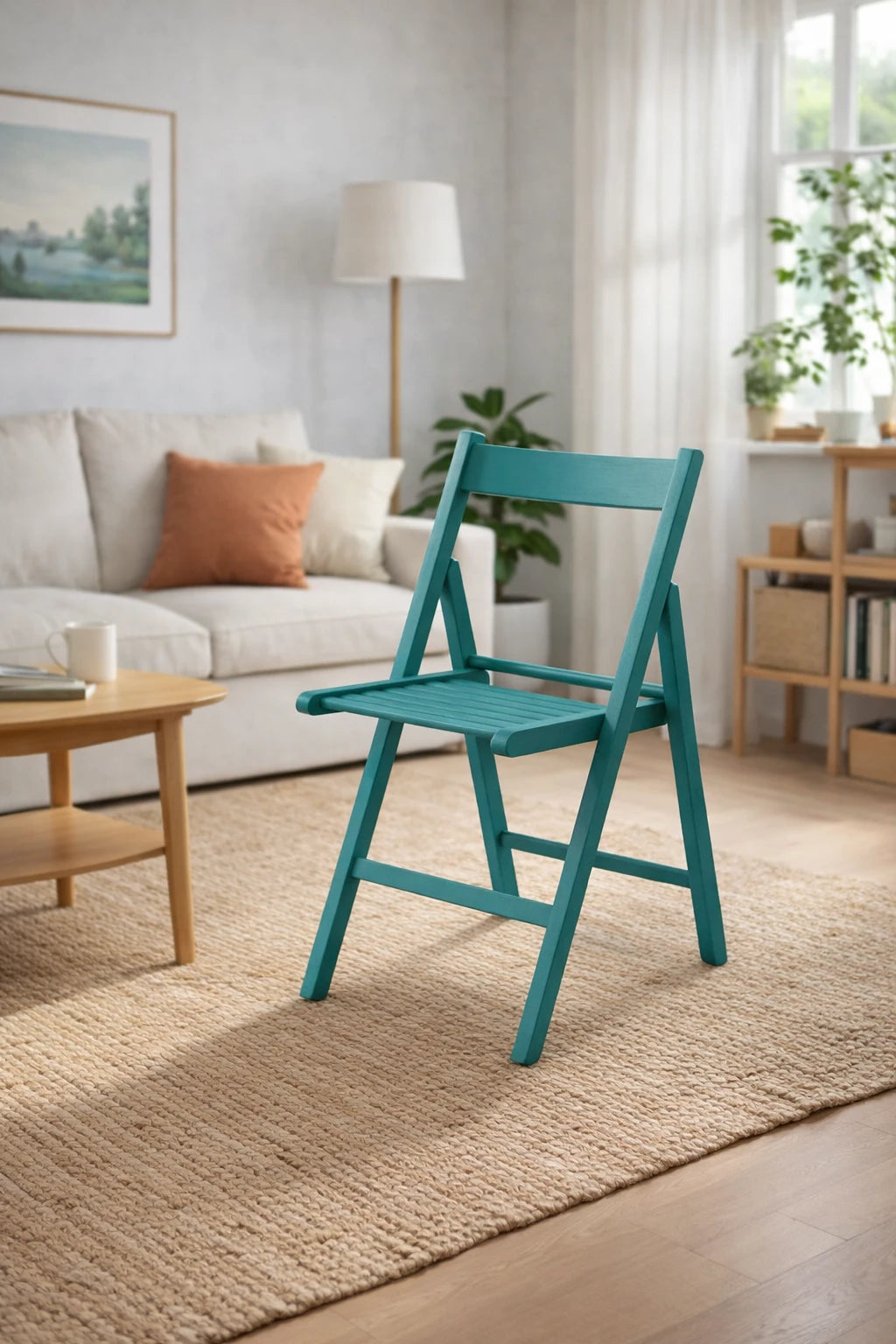 Sedia Pieghevole - Set da 4 - Apri e Chiudi in Legno di Faggio – Salvaspazio e Robusta