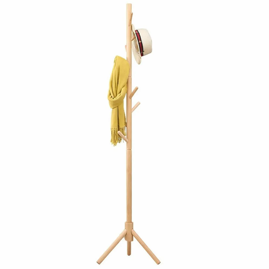 Attaccapanni da terra Nordik in legno naturale con design moderno e struttura stabile