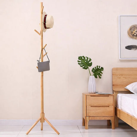 Attaccapanni da terra Nordik in legno naturale con design moderno e struttura stabile