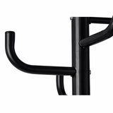 Attaccapanni appendiabiti a piantana in metallo nero con 6 ganci e base circolare