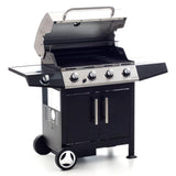 Barbecue a gas Golosone 4 con 4 bruciatori, sistema pietra lavica e australiano, fornello laterale e griglia professionale