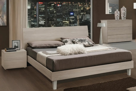 Camera da Letto Salisburgo in olmo chiaro con armadio scorrevole e ante specchiate – Europa Mobili