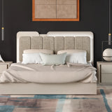 Camera da letto moderna Verona con letto contenitore e armadio scorrevole finitura cachemire e nuvola