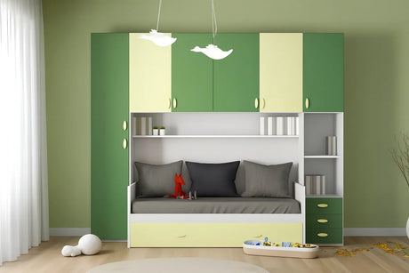 Cameretta Geranium a Ponte Verde Mela e Salvia – Design Moderno Made in Italy