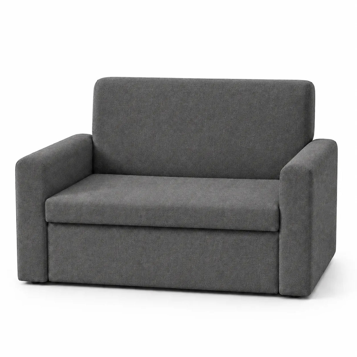 Divanetto salvaspazio 2 posti da 120 cm in tessuto. Disponibile beige, grigio chiaro e grigio scuro.