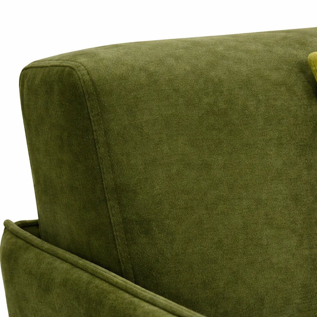 Divano doppio letto in velluto con materassi memory foam e cuscini decorativi inclusi