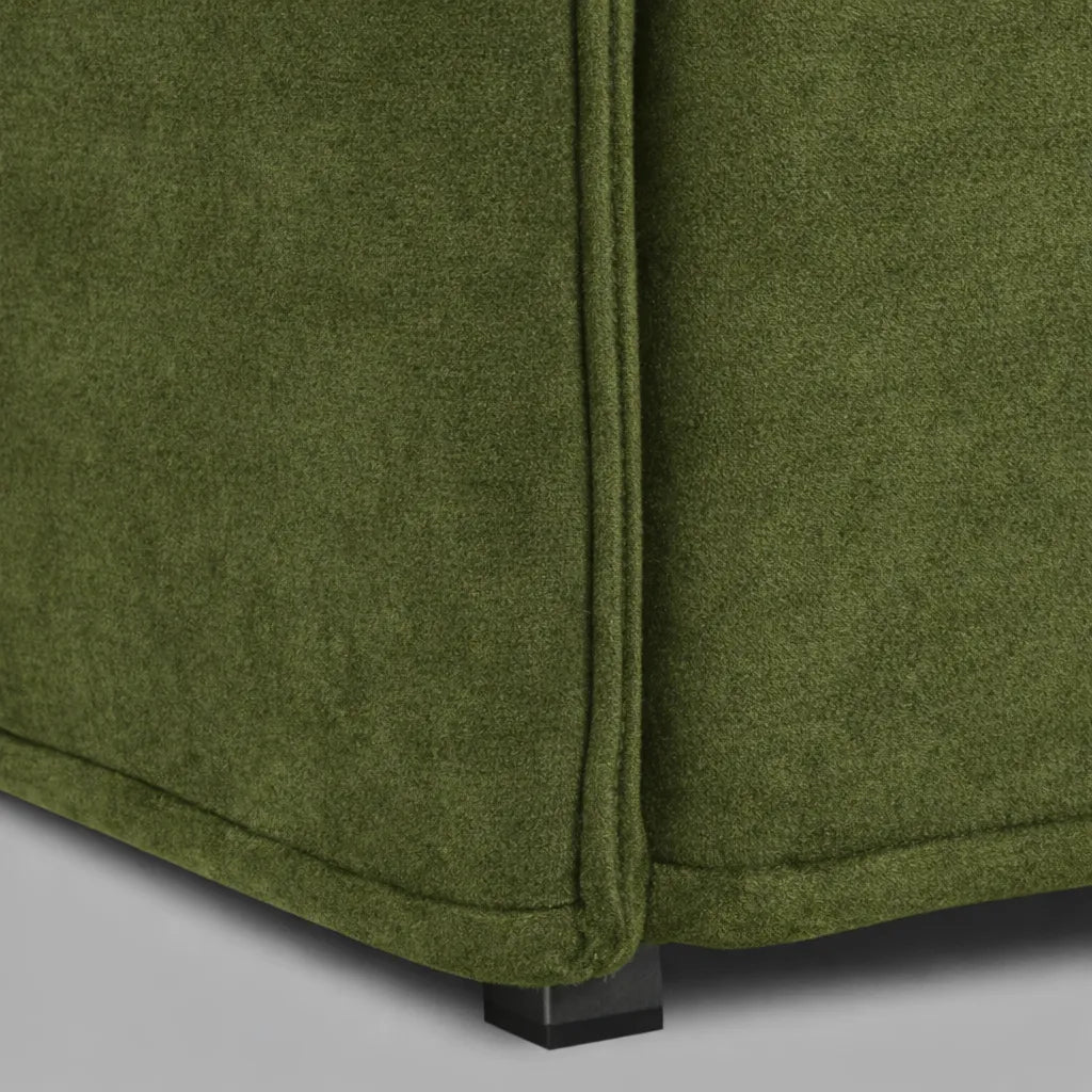 Divano doppio letto in velluto con materassi memory foam e cuscini decorativi inclusi