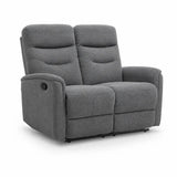 Divano Thiago relax 2 posti tortora o grigio con doppio recliner manuale 