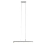Lampadario a sospensione Fedro in bianco e cromo con LED 35W, design moderno ed elegante.