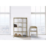 Libreria in legno a 12 vani rovere o bianco, con scomparti cubici e rettangolari. Perfetta per casa, studio, ufficio o negozio.

