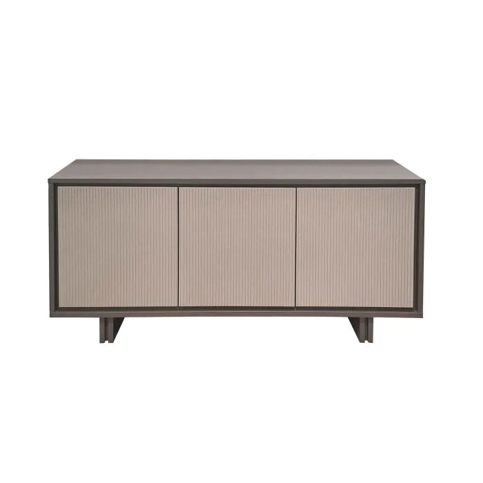 Madia Joker Premobil in fango e visone con ante cannettate, credenza moderna da 189 cm per soggiorno elegante e raffinato.

