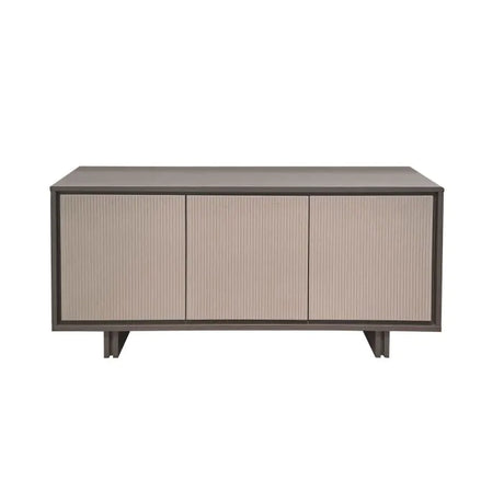 Madia Joker Premobil in fango e visone con ante cannettate, credenza moderna da 189 cm per soggiorno elegante e raffinato.

