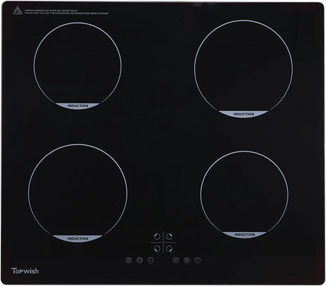 Piano cottura a induzione Topwish 4 fuochi con controllo touch e funzione boost

