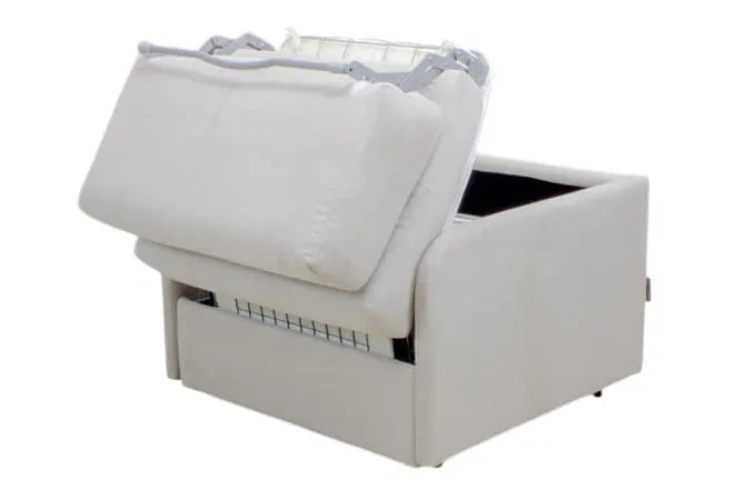 Poltrona letto trasformabile con materasso alto 18 cm e rivestimento sfoderabile
