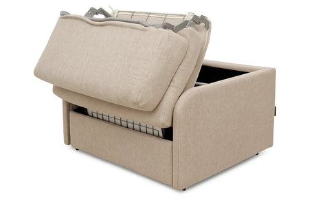 Poltrona letto trasformabile con materasso alto 18 cm e rivestimento sfoderabile