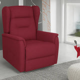 Poltrona Queen relax elettrica in tessuto con doppio motore, funzione alzapersona e roller system