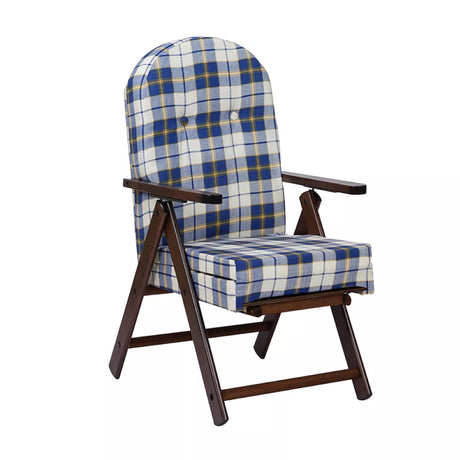 Poltrona reclinabile Amalfi in legno con poggiapiedi e cuscino, stile elegante e comfort ergonomico
