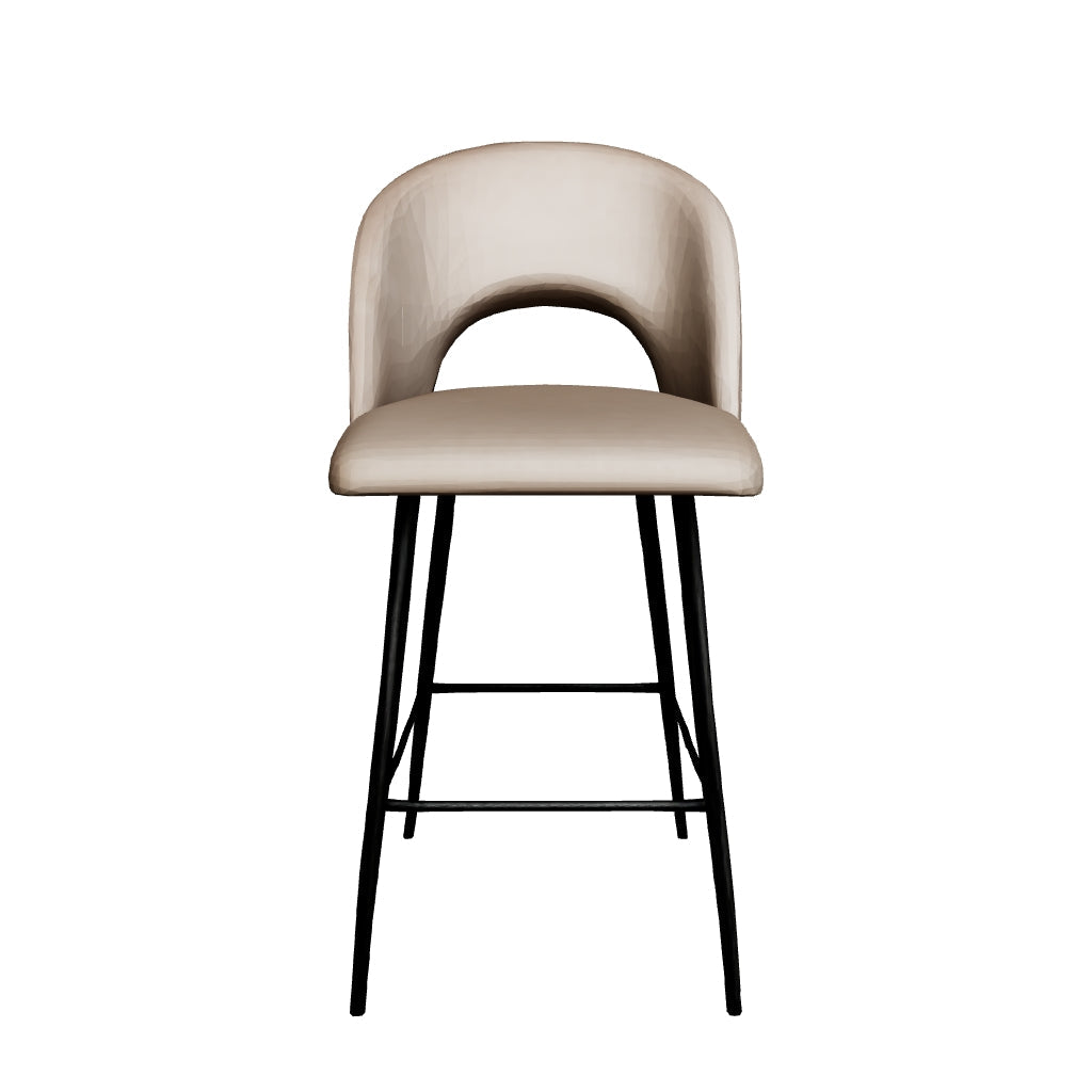 Sgabello Mary in velluto tortora, grigio o senape – Design moderno e confortevole