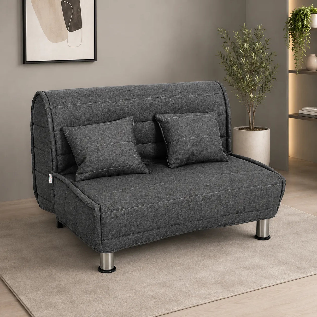 Pronto Letto Ischia trasformabile e salvaspazio, disponibile singolo, una piazza e mezza e matrimoniale. Colori avorio, tortora e grigio.