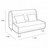 Pronto Letto Ischia trasformabile e salvaspazio, disponibile singolo, una piazza e mezza e matrimoniale. Colori avorio, tortora e grigio.