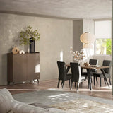 Sala Melissa soggiorno moderno finitura bronzo e mercure.