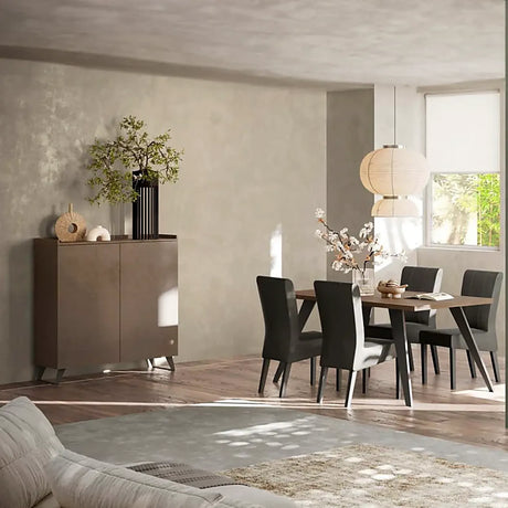 Sala Melissa soggiorno moderno finitura bronzo e mercure.