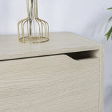 Scarpiera salvaspazio 3 ante ribalta doppia profondità in legno grigio o olmo, compatta ed elegante per ogni ambiente