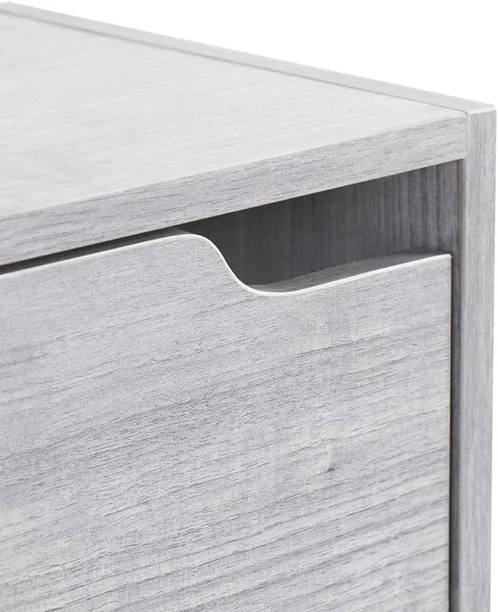 Scarpiera salvaspazio 4 ante ribalta con doppia profondità in legno grigio o olmo, ideale per corridoi e ambienti stretti

