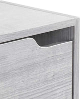 Scarpiera salvaspazio 4 ante ribalta con doppia profondità in legno grigio o olmo, ideale per corridoi e ambienti stretti

