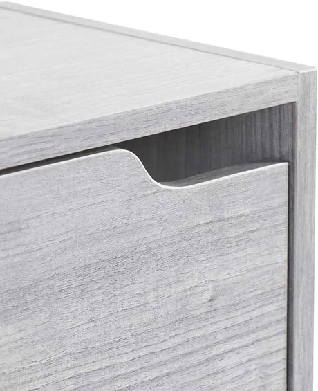 Scarpiera salvaspazio 4 ante ribalta con doppia profondità in legno grigio o olmo, ideale per corridoi e ambienti stretti

