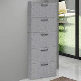 Scarpiera Serena 5 ante moderna in finitura legno, design elegante Made in Italy