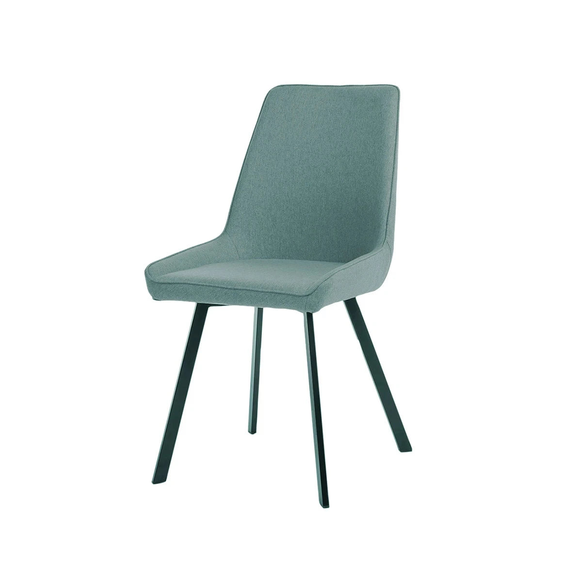 Sedia Fox Stones con seduta in microfibra e struttura in metallo nera