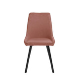 Sedia Fox Stones con seduta in microfibra e struttura in metallo nera

