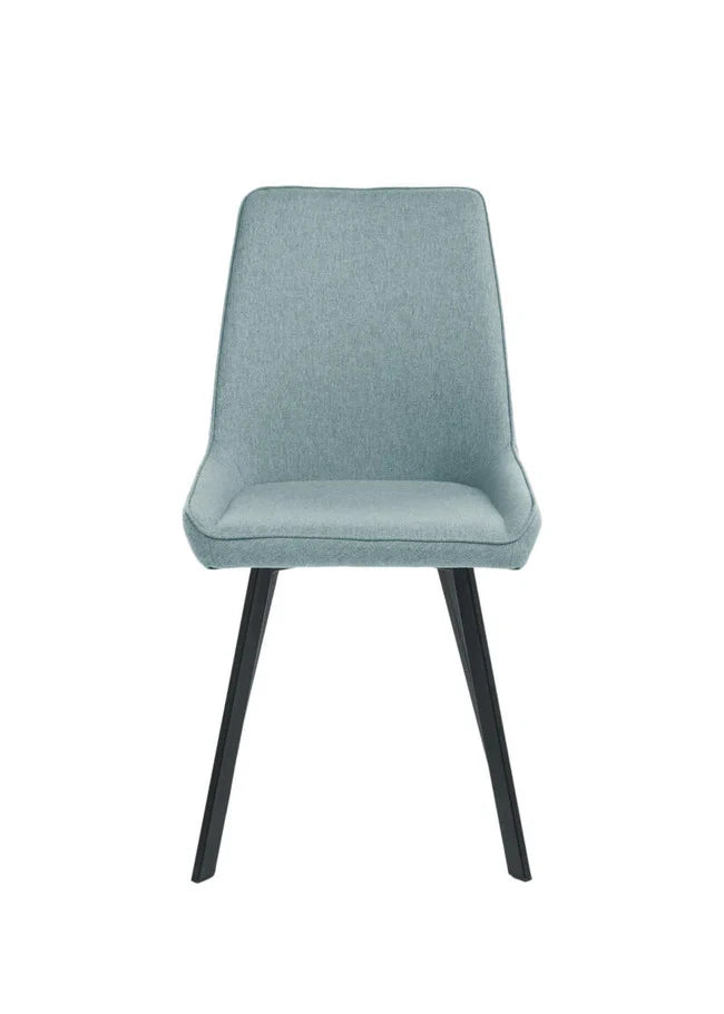 Sedia Fox Stones con seduta in microfibra e struttura in metallo nera