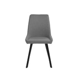 Sedia Fox Stones con seduta in microfibra e struttura in metallo nera