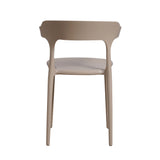 Sedia Francesca moderna in polipropilene color fango con design minimalista
