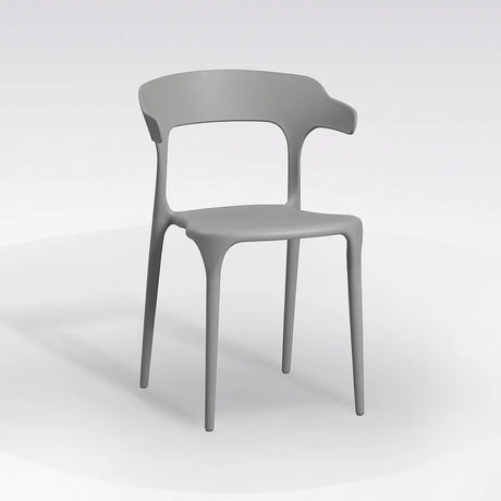 Sedia Francesca moderna in polipropilene colore grigio con design minimalista