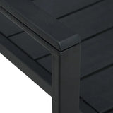 Sedia da giardino Oregon in HDPE effetto legno con struttura in acciaio nero