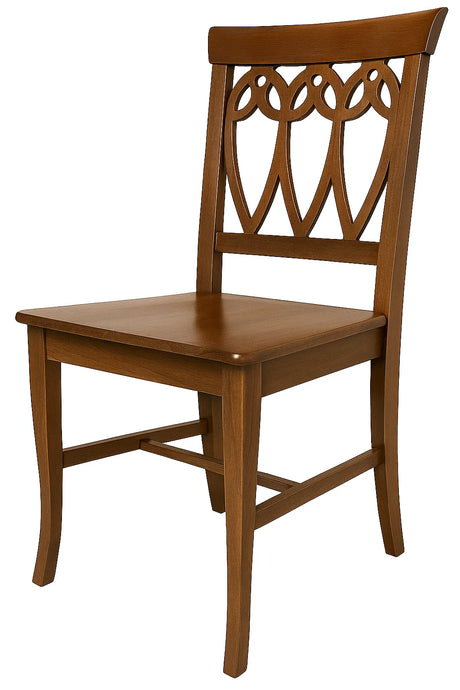 Sedia Goccia in legno massello di faggio, design classico ed elegante Made in Italy